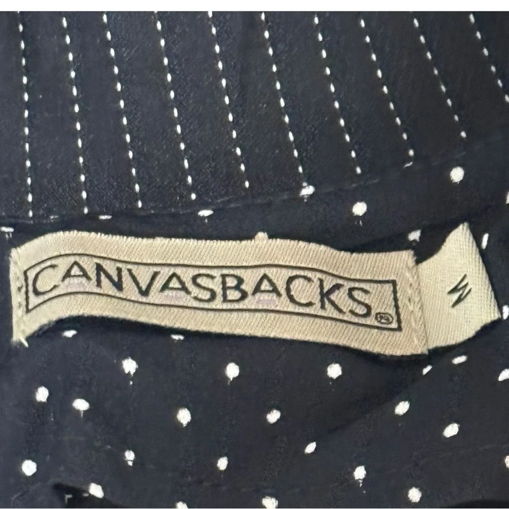 Y2K 90s Black‎ Button Up White Stitching Railroad Utility Stripes Western Grunge - Picture 10 of 11